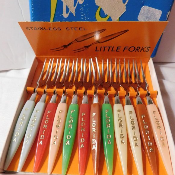 Florida Demitasse Spoons and Florida Little Forks Vintage - Picture 5 of 9